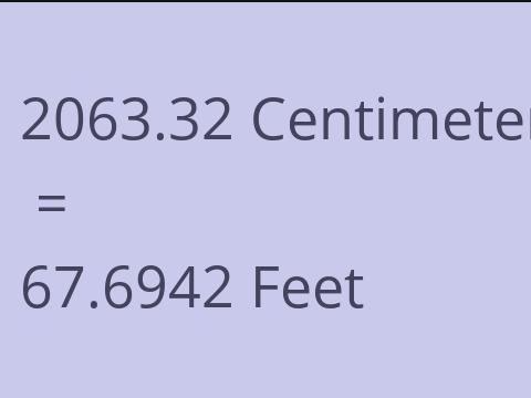 2063.32 CM TO FEET