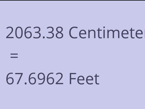 2063.38 CM TO FEET