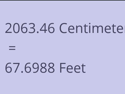 2063.46 CM TO FEET