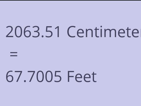 2063.51 CM TO FEET