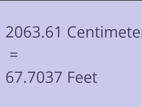 2063.61 CM TO FEET