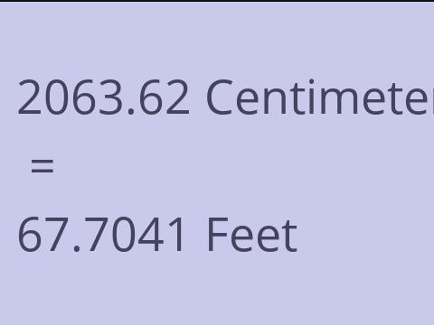 2063.62 CM TO FEET