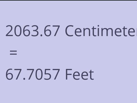 2063.67 CM TO FEET