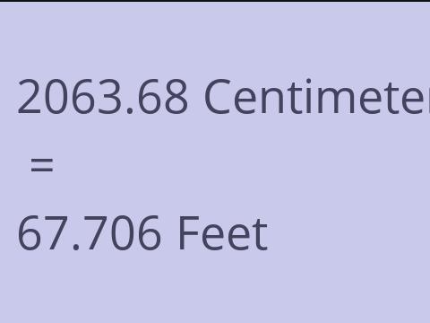 2063.68 CM TO FEET