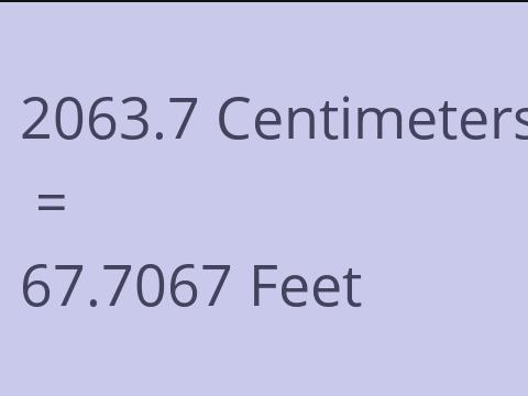 2063.7 CM TO FEET