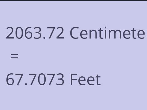 2063.72 CM TO FEET