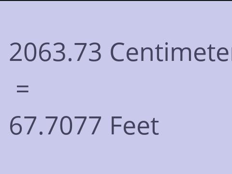 2063.73 CM TO FEET