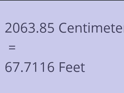 2063.85 CM TO FEET