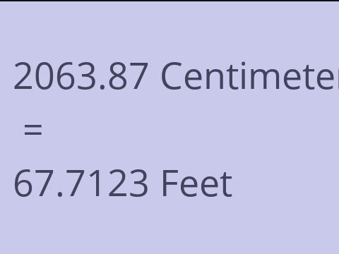 2063.87 CM TO FEET