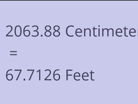 2063.88 CM TO FEET