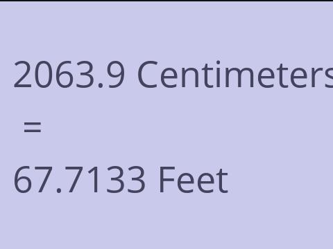 2063.9 CM TO FEET