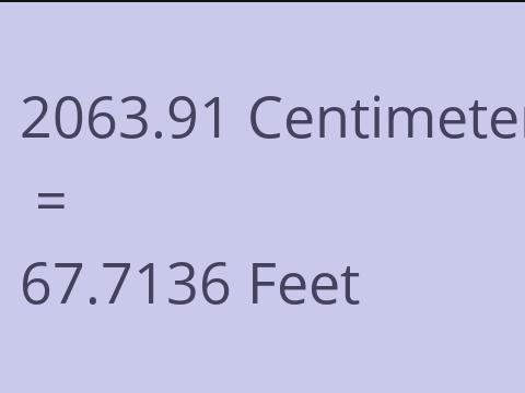 2063.91 CM TO FEET