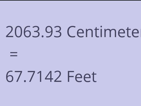 2063.93 CM TO FEET