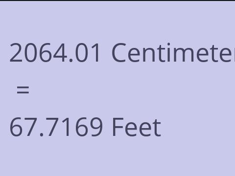 2064.01 CM TO FEET