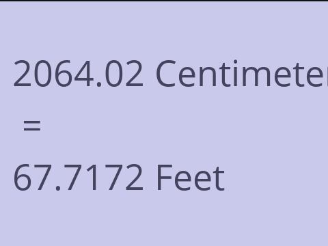 2064.02 CM TO FEET