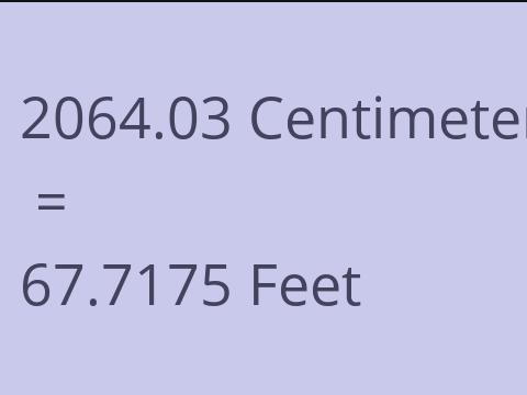 2064.03 CM TO FEET