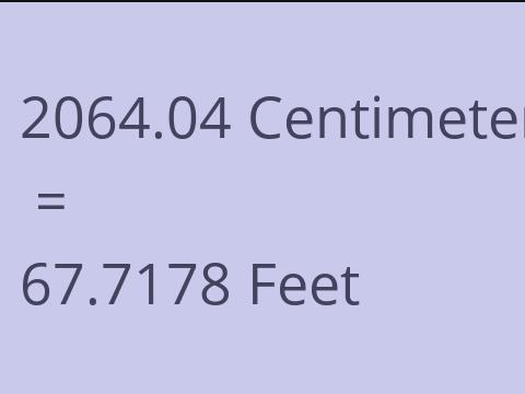 2064.04 CM TO FEET