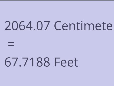 2064.07 CM TO FEET