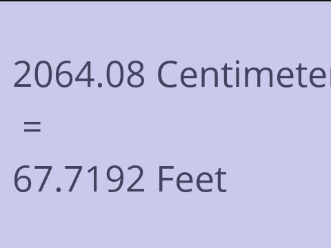 2064.08 CM TO FEET