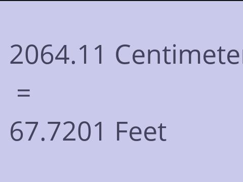 2064.11 CM TO FEET