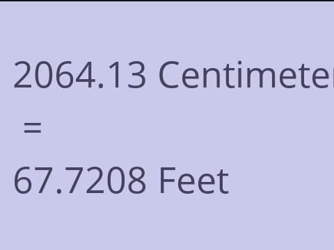 2064.13 CM TO FEET