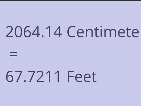 2064.14 CM TO FEET