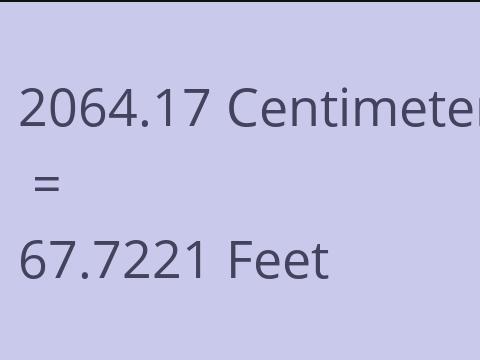2064.17 CM TO FEET