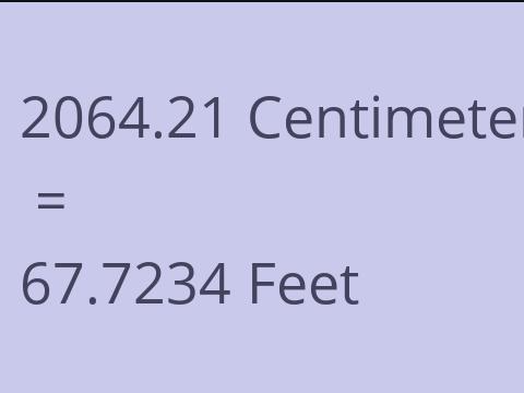 2064.21 CM TO FEET