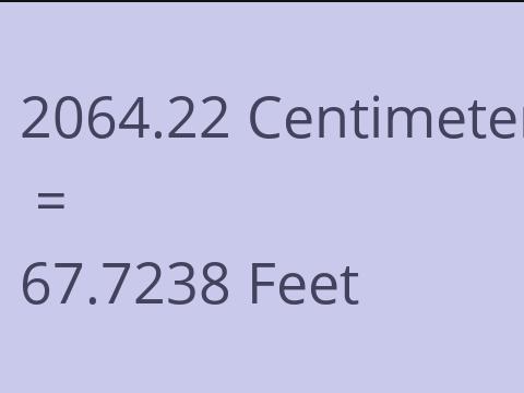 2064.22 CM TO FEET