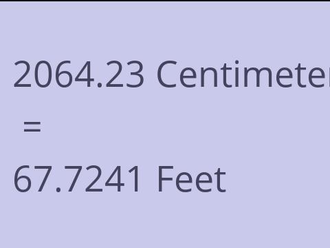 2064.23 CM TO FEET