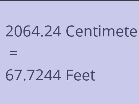 2064.24 CM TO FEET