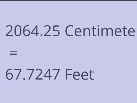 2064.25 CM TO FEET