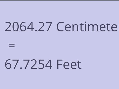 2064.27 CM TO FEET