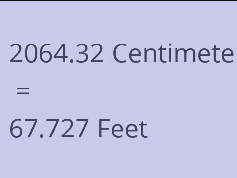 2064.32 CM TO FEET