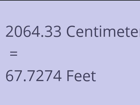 2064.33 CM TO FEET