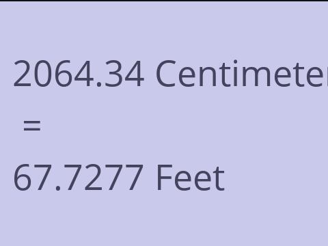 2064.34 CM TO FEET