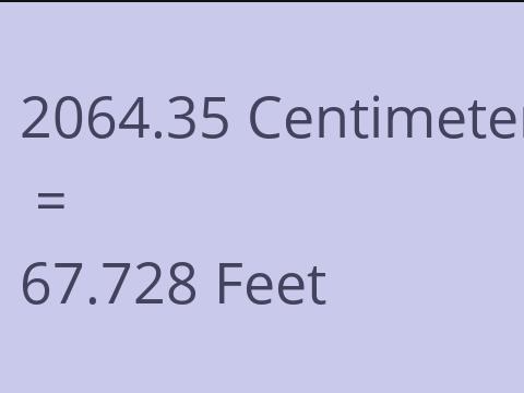 2064.35 CM TO FEET