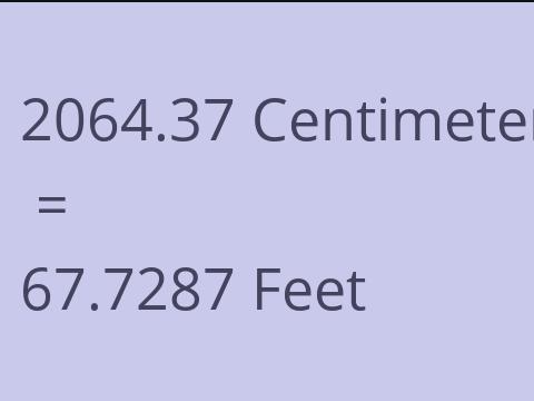 2064.37 CM TO FEET