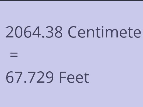 2064.38 CM TO FEET