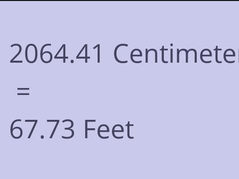 2064.41 CM TO FEET