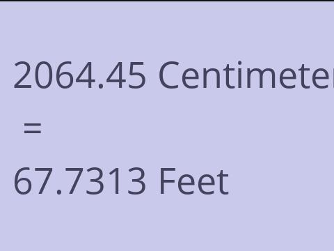 2064.45 CM TO FEET