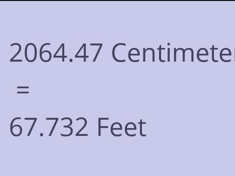 2064.47 CM TO FEET