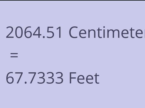 2064.51 CM TO FEET