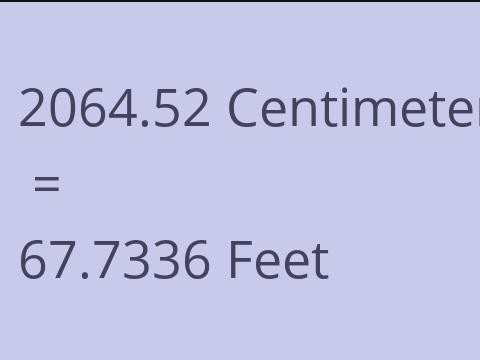 2064.52 CM TO FEET