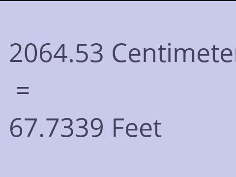 2064.53 CM TO FEET