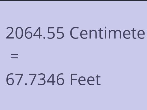 2064.55 CM TO FEET