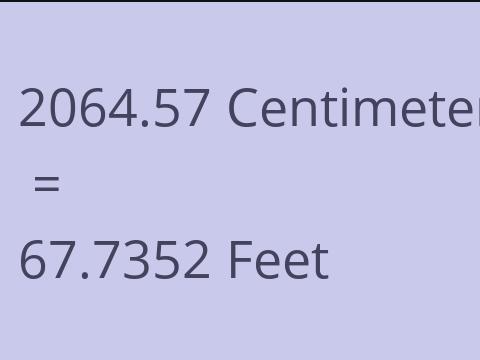 2064.57 CM TO FEET