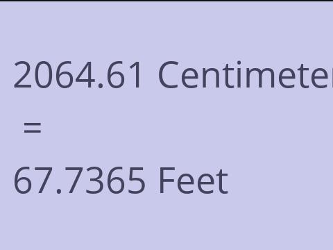 2064.61 CM TO FEET