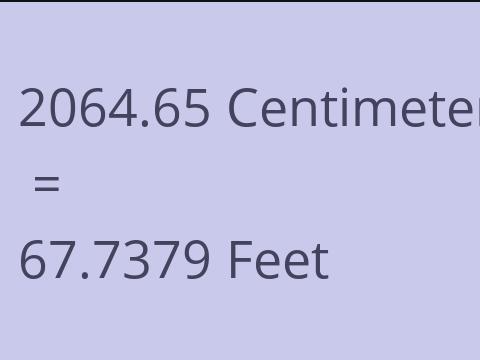 2064.65 CM TO FEET