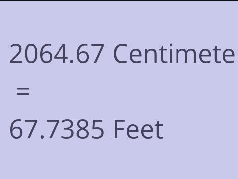 2064.67 CM TO FEET